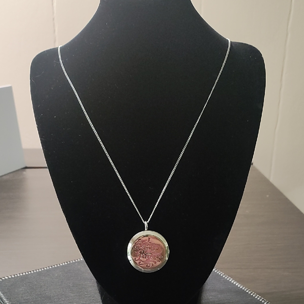 Silver Essential Oil Pendant Necklace